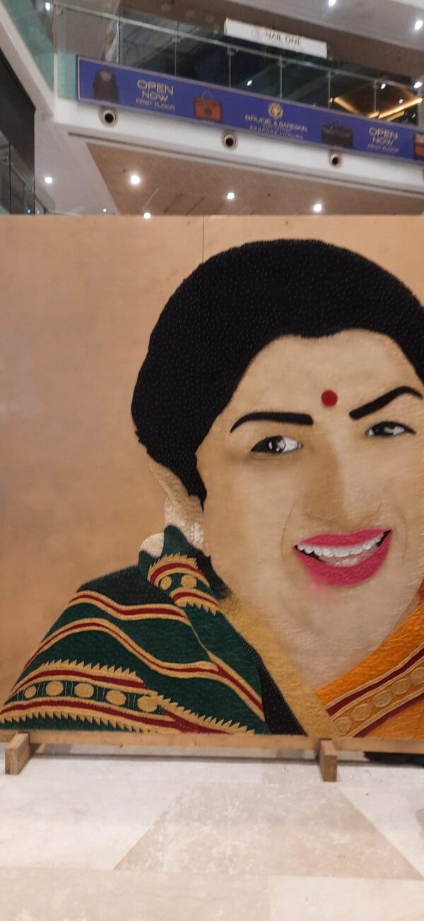 Lata Mangeshkar Portrait String Art - Image 3