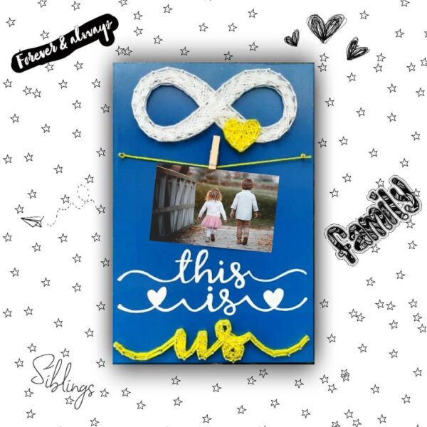 Brother Sister Infinity Love String Art