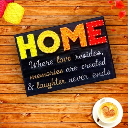 Home Name Plate Board String Art
