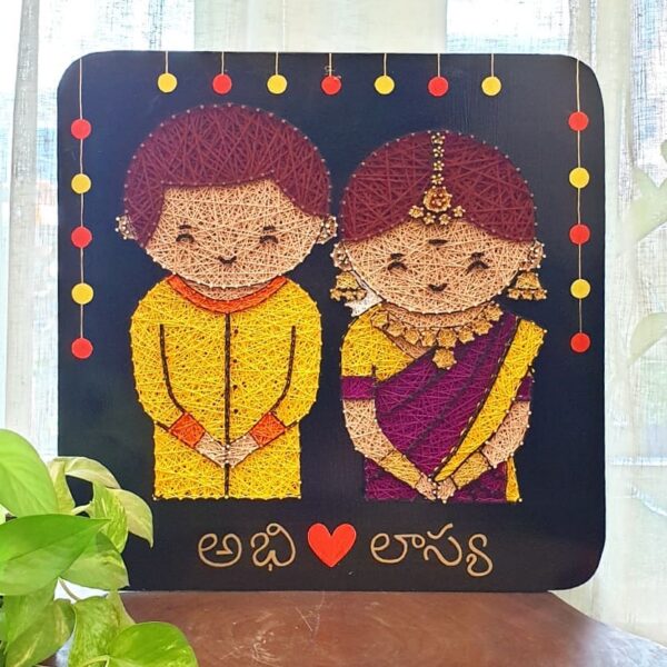 Couple String Art: Romantic Handmade Portrait String Art