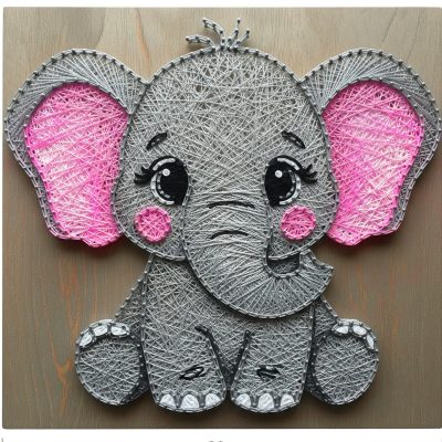cute-elephant-string-art