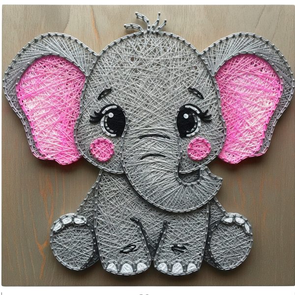 Elephant String Art Craft Kalaa